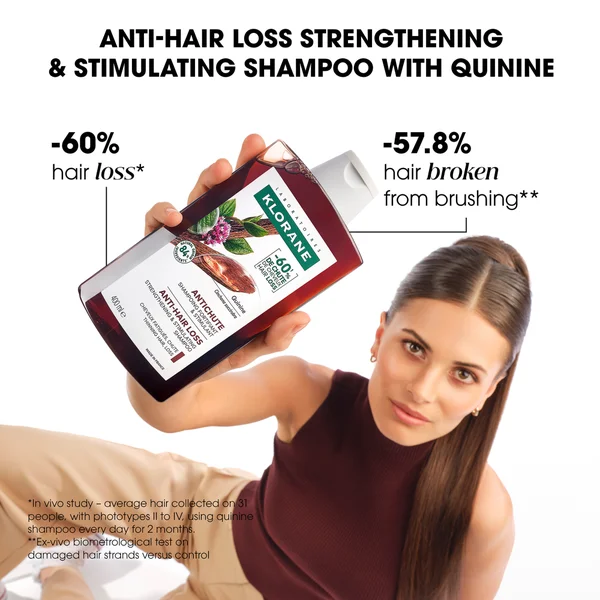 KLORANE Strengthening Shampoo With Quinine And Organic Edelweiss For Hair Thinning Loss 400ml