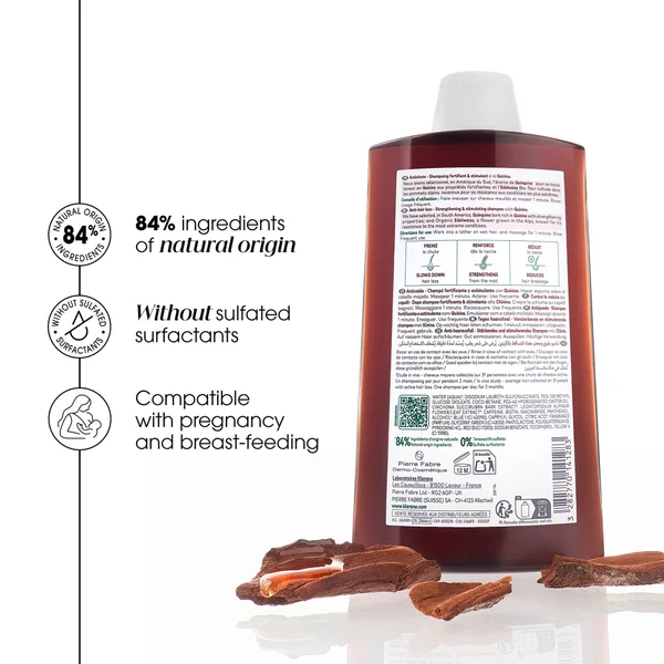 KLORANE Strengthening Shampoo With Quinine And Organic Edelweiss For Hair Thinning Loss 400ml