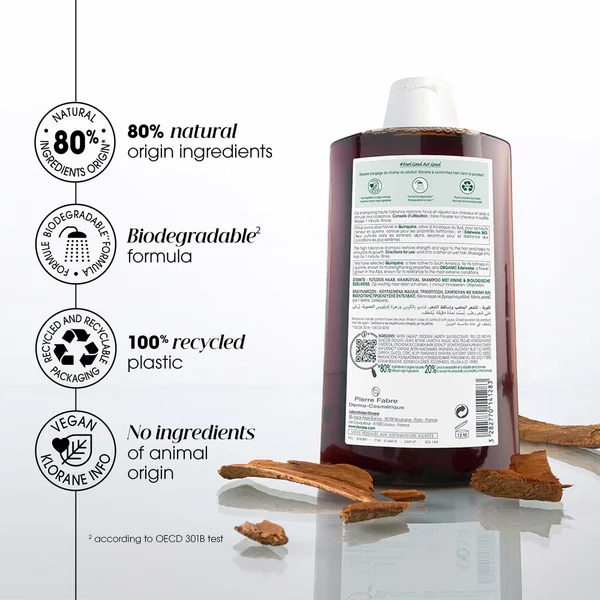 KLORANE Strengthening Shampoo With Quinine And Organic Edelweiss For Hair Thinning Loss 200ml