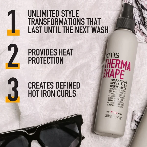 KMS Thermashape Hot Flex Heat Protection And Styling Spray For All Hair Types 200ml