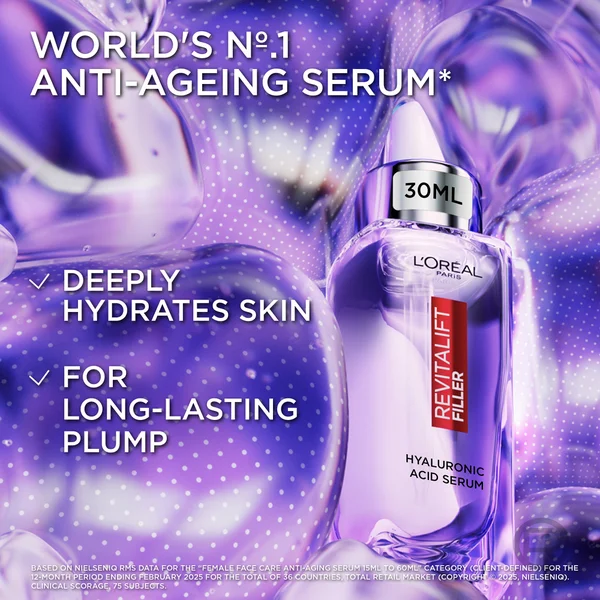 L'Oréal Paris 1.5% Hyaluronic Acid Revitalift Filler Serum 30ml