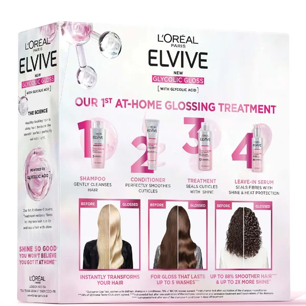 L’Oreal Paris Elvive At Home Glossing Set XM25 (Worth £60)