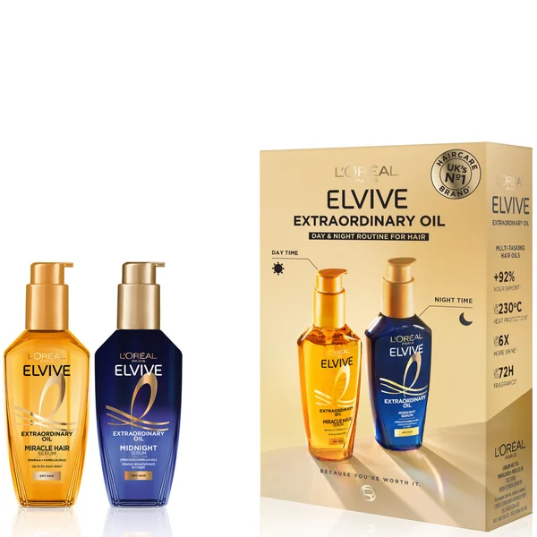 L’Oreal Paris Elvive Extraordinary Oil Day & Night Set (Worth £29)