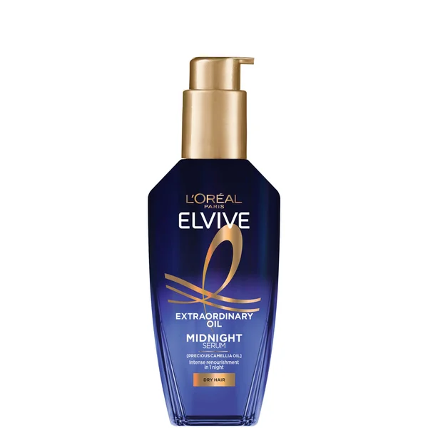 L'Oréal Paris Elvive Extraordinary Oil Midnight Renourishing Hair Treatment Serum for Dry Hair 100ml
