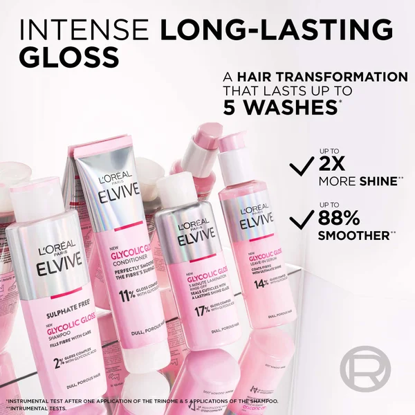 L'Oréal Paris Elvive Glycolic Gloss Glossing Routine For Dull Hair