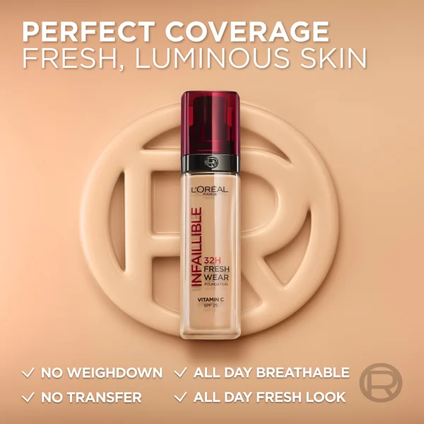 L'Oréal Paris Infallible 32H Freshwear Liquid Foundation (Various Shades)