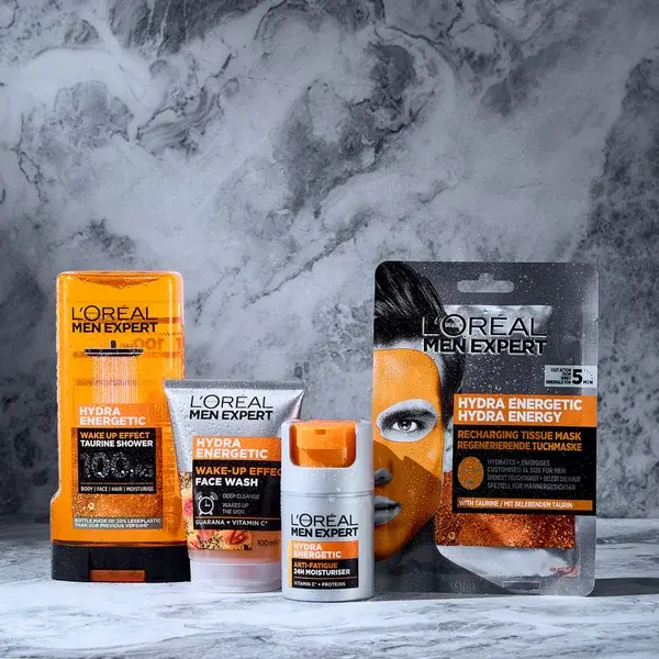 L'Oreal Paris Men Expert Fully Charged Washbag 4 Piece Gift Set For Him