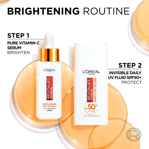 L'Oréal Paris Revitalift Vitamin C Brightening Set With Serum And SPF50 Fluid