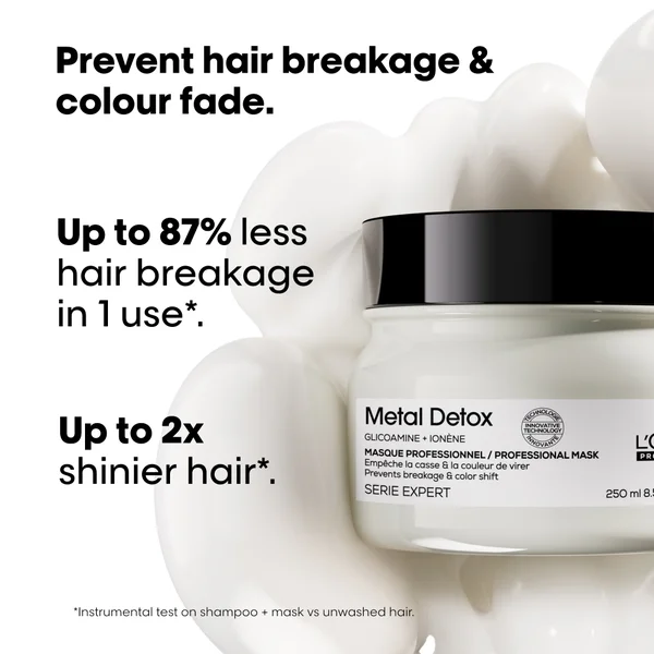 L'Oréal Professionnel Metal Detox Nourishing Hair Mask 250ml For Breakage & Colour Protection Against Hard Water