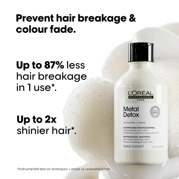 L'Oréal Professionnel Metal Detox Sulphate Free Shampoo 300ml For Breakage & Colour Protection Against Hard Water