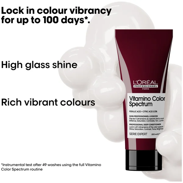 L'Oréal Professionnel Vitamino Color Spectrum Shampoo 300ml & Conditioner 200ml For Coloured Hair Lock In Colour For 100 Days