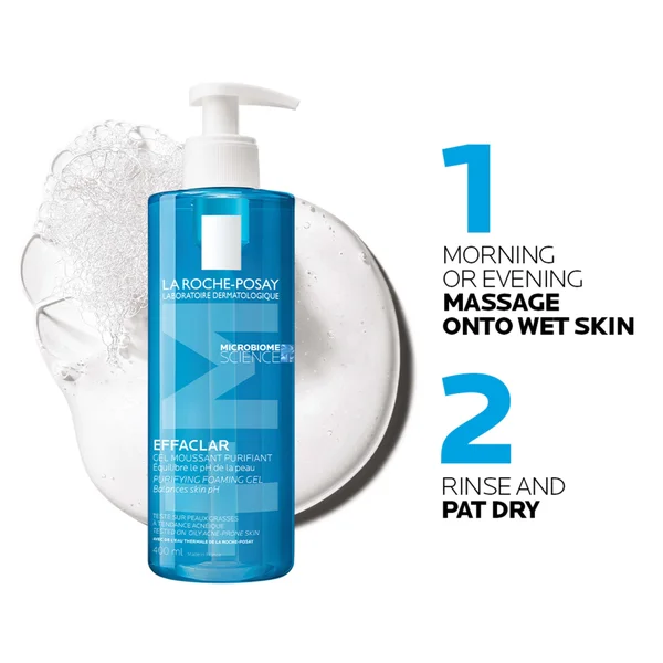 La Roche-Posay Effaclar Purifying Foaming Gel Cleanser For Oily Blemish-Prone Skin 400ml