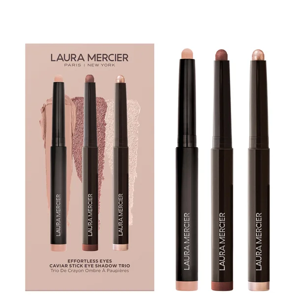Laura Mercier Effortless Eyes Caviar Stick Eye Shadow Trio - Rosegold Burnished Bronze Dune (Worth £84)