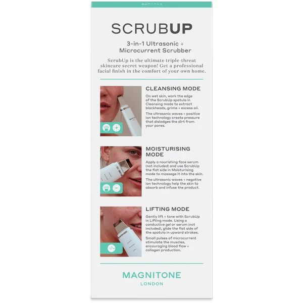 MAGNITONE ScrubUp 3-in-1 Ultrasonic Pore Scrubber And Infuser