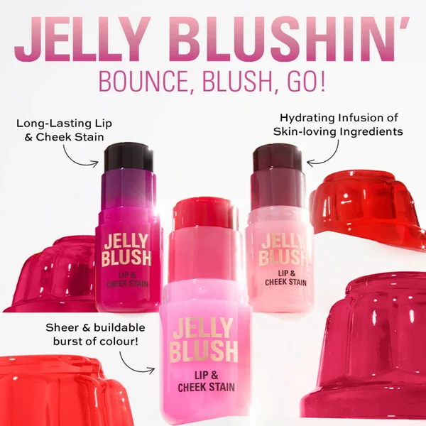 Makeup Revolution Jelly Blush Stick Lip And Cheek Stain 5.5g (Various Shades)