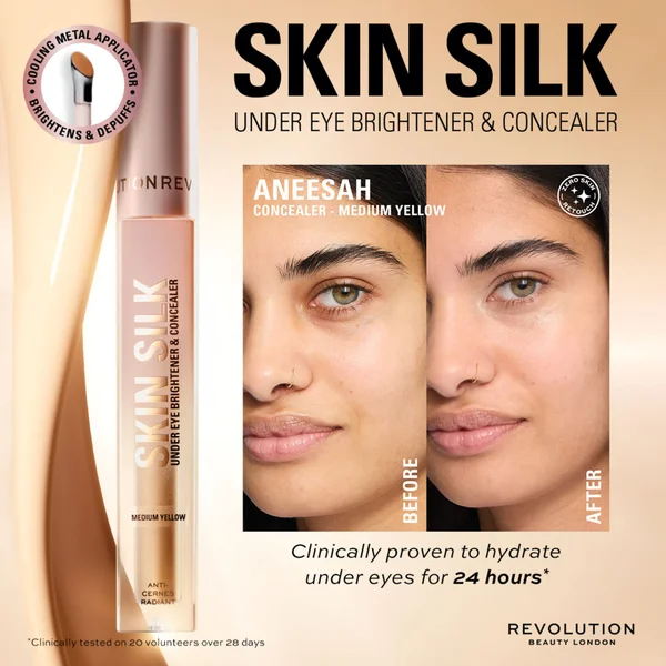 Makeup Revolution Skin Silk Radiant Serum Under Eye Brightener (Various Shades)