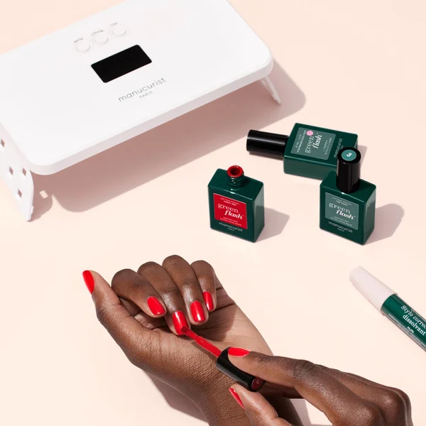 Manucurist Green Flash Retail Kit 36w - Hortencia & Poppy Red 15ml