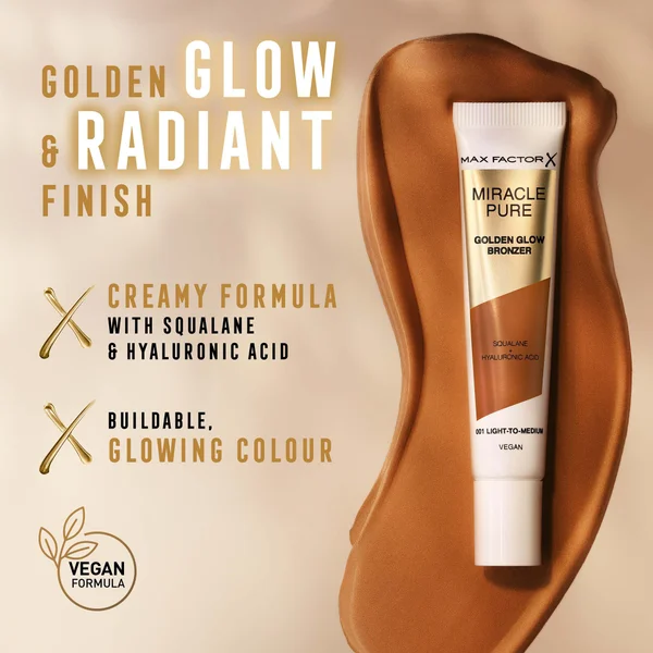 Max Factor Miracle Pure Golden Glow Bronzer 15ml (Various Shades)