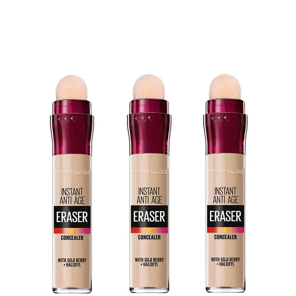 Maybelline Eraser Eye Concealer Light x 3 (Worth £29.97)