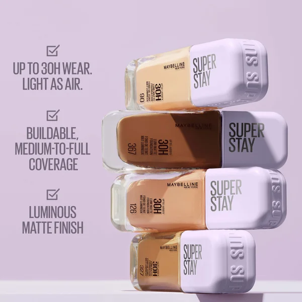 Maybelline Super Stay Up To 30H Lumi-Matte Foundation 35ml (Various Shades)