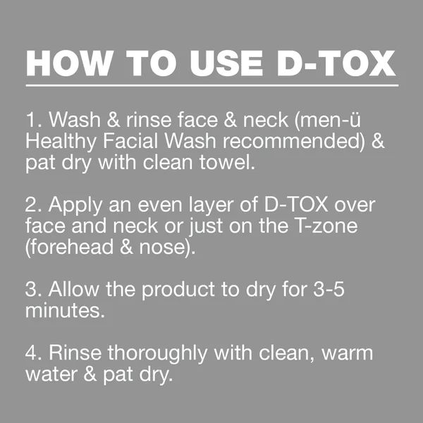 Men-ü D-Tox Deep Clean Clay Mask (100ml)