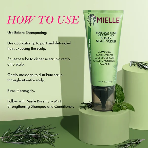 Mielle Organics Rosemary Mint Clarifying Sugar Scalp Scrub 177ml
