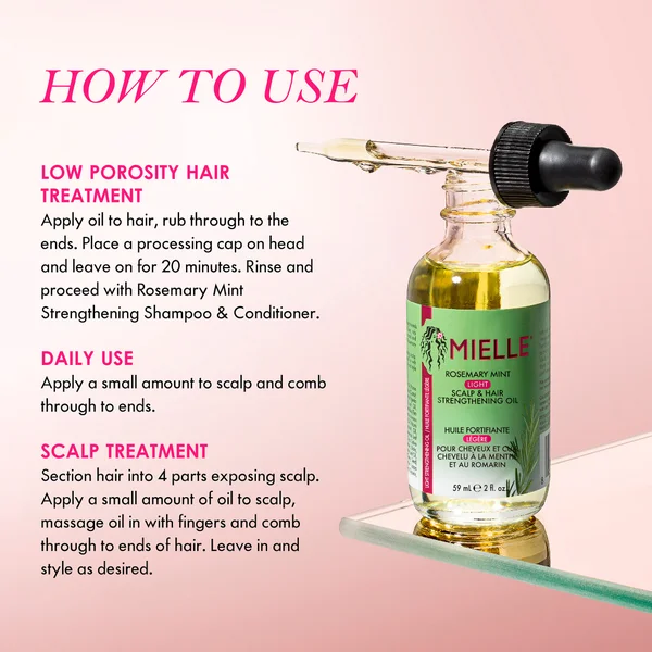 Mielle Organics Rosemary Mint Light Scalp & Hair Strengthening Oil 59ml