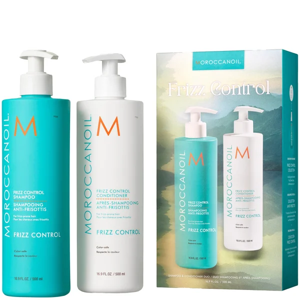 Moroccanoil Frizz Control Shampoo And Conditioner 500ml Duo + Frizz Shield Spray 20ml