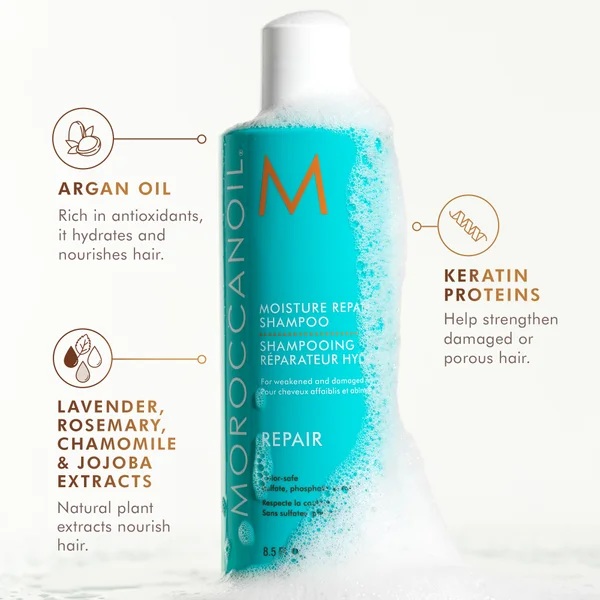 Moroccanoil Moisture Repair Shampoo And Conditioner 500ml Duo (Worth £82)
