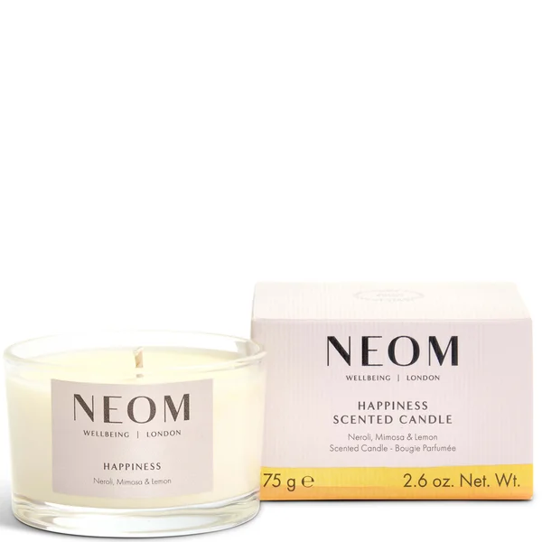 NEOM Wellbeing Happiness Scented Travel Candle