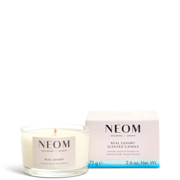 NEOM Wellbeing Real Luxury De-Stress Travel Scented Candle