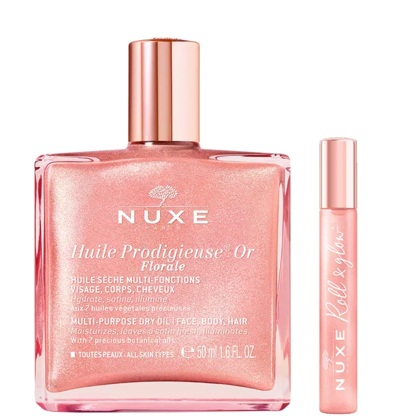 NUXE Huile Prodigieuse Shimmering Florale Multi Purpose Dry Oil 50ml & Roll On