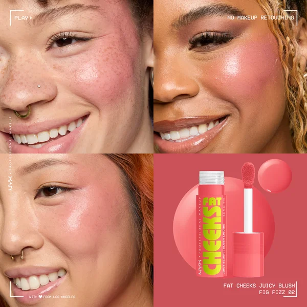 NYX Professional Makeup Fat Cheeks Juicy Blush Liquid Blush Up To 12H Wear Product Does Not Fade (various Shades) 8ml