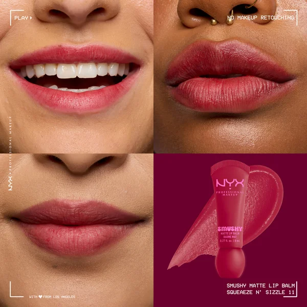 NYX Professional Makeup Smushy Matte Lip Balm Soft Diffused Colour Matte Finish