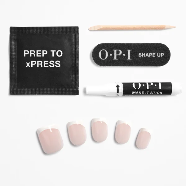OPI XPRESS/ON Nude Press On Nails Gel-Like Salon Manicure - French Press