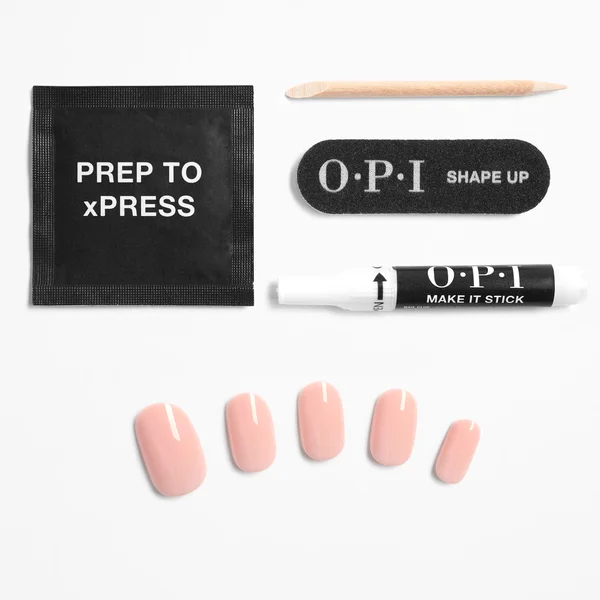 OPI XPRESS/ON Sheer Pink Press On Nails Gel-Like Salon Manicure - Bubble Bath