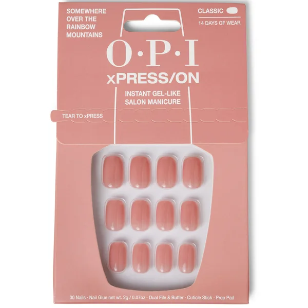 OPI xPRESS/ON - Somewhere Over the Rainbow Mountains Press On Nails Gel-Like Salon Manicure