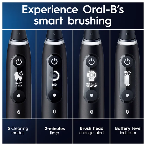 Oral B IO7 Black Electric Toothbrush With Travel Case
