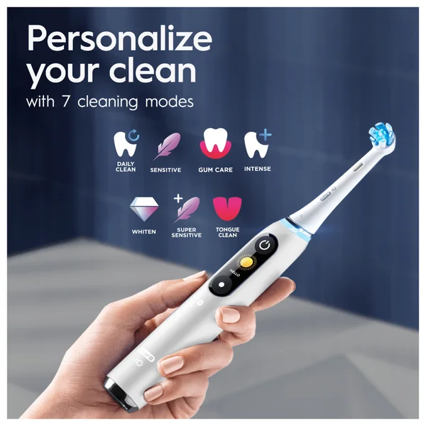Oral B IO9 White Alabaster Electric Toothbrush With Charging Travel Case