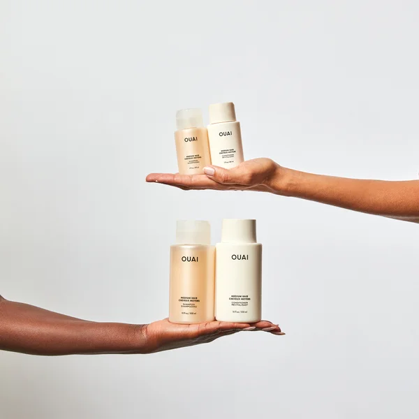 OUAI Medium Shampoo And Conditioner Travel Bundle