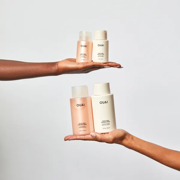OUAI Thick Shampoo And Conditioner Travel Bundle