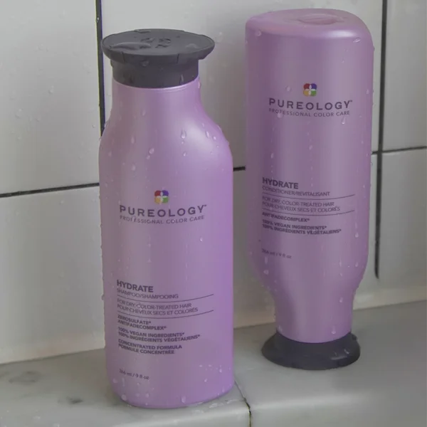 Pureology Hydrate Shampoo And Conditioner Moisturising Bundle For Dry Hair Sulphate Free For A Gentle Cleanse