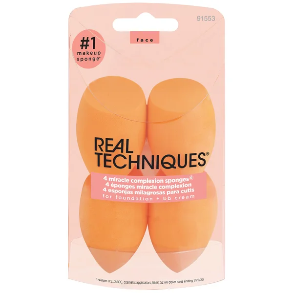 Real Techniques 4 Miracle Complexion Sponges (Worth £28.00)