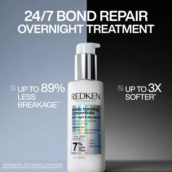 Redken Acidic Bonding Concentrate 24/7 Night And Day Hair Serum Repair & Strengthen Damaged Hair 100ml