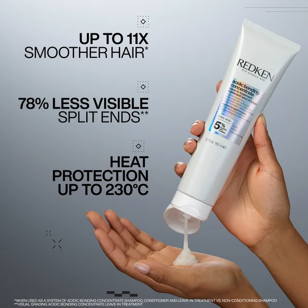 Redken Acidic Bonding Concentrate Leave-In Treatment Bond Repair For Damaged Hair With Heat Protection 150ml