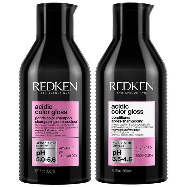 Redken Acidic Color Gloss Shampoo and Conditioner 300ml Colour Protection Routine for Glass-Like Shine