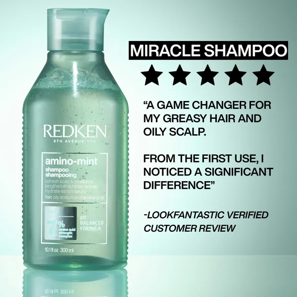 Redken Amino Mint Scalp Cleansing For Greasy Hair Shampoo And Acidic Bonding Concentrate Conditioner Bundle