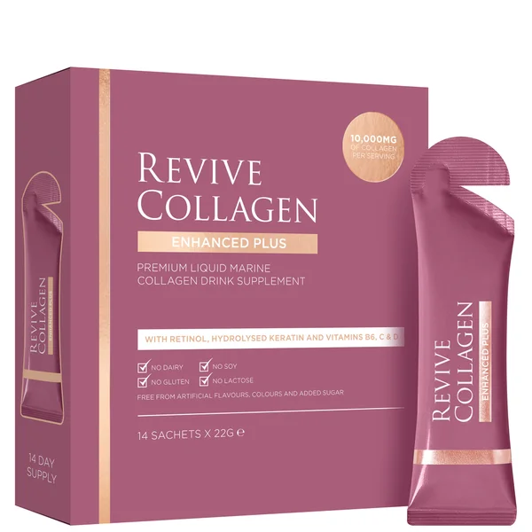 Revive Collagen Enhanced Plus 10 000mgs Liquid Hydrolysed Marine Collagen Sachet (14 Day)