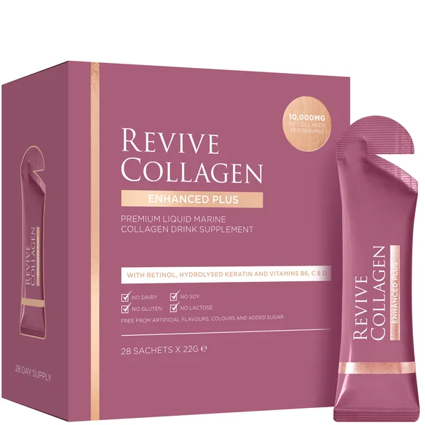 Revive Collagen Enhanced Plus 10 000mgs Liquid Hydrolysed Marine Collagen Sachet (28 Day)
