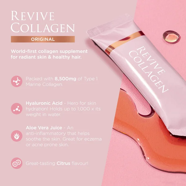 Revive Collagen Premium Liquid Hydrolysed Marine Collagen Drink - 14 Sachets
